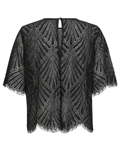 Co' Couture - LetiCC Lace Bluse - Black 